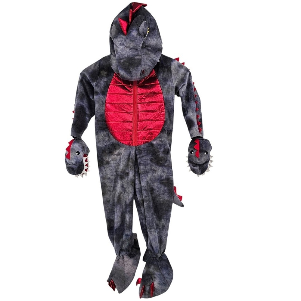 Ministry of‎ Rascals 4T Gray Red Full Body Dragon Halloween Costume
